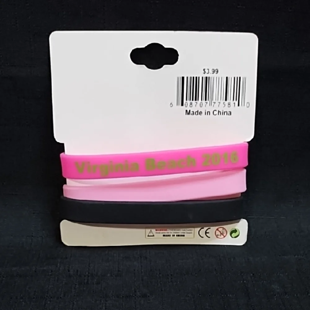 Alpha Kappa Alpha AKA Breast Cancer Awareness Bracelets Set
